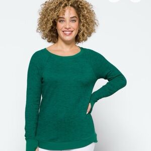 Green Long Sleeve Pullover Sweatshirt